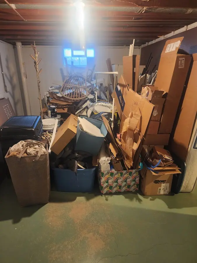 Roll-off dumpster container at job site for Construction Dumpster Rental in Stanford